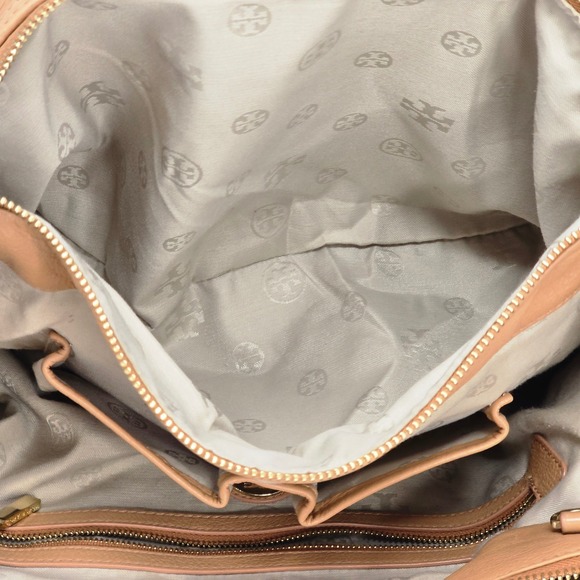 Tory Burch Amanda Double Zip Tote Bag Aged Vachetta Tan Satchel Handbag READ - Picture 12 of 16